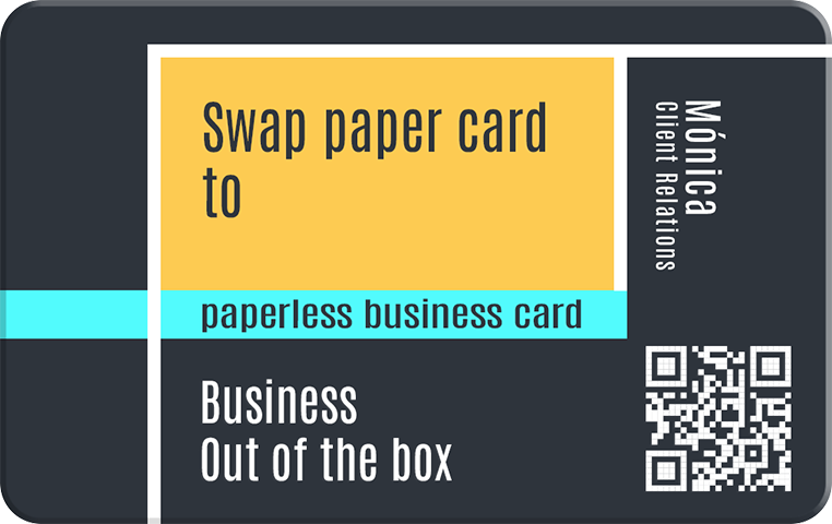 Paperless Business card custom